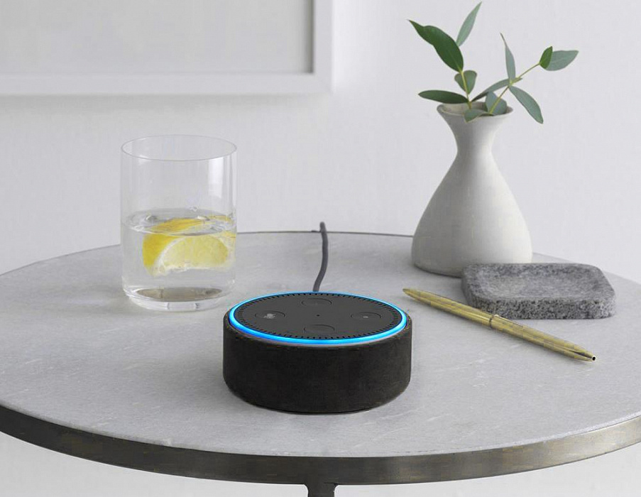 Чехол Amazon Echo Dot Sleeve Case для колонки Amazon Echo Dot Gen 2 (Midnight Leather) купить в интернет-магазине icover