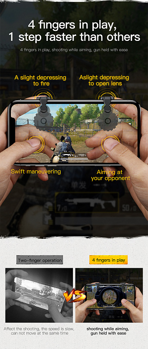 Игровой контроллер Baseus Red-Dot Mobile Game (ACHDCJ-01) для смартфонов (Black) купить в интернет-магазине icover