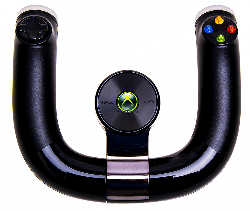 Microsoft Xbox 360 Wireless Steering Wheel (2ZJ-00003) - беспроводной руль для Xbox 360 (Black) купить в интернет-магазине icover
