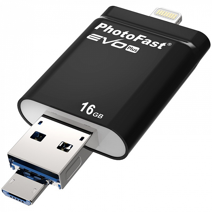 PhotoFast i-Flashdrive EVO Plus 16 Gb - внешний накопитель (Black) купить в интернет-магазине icover