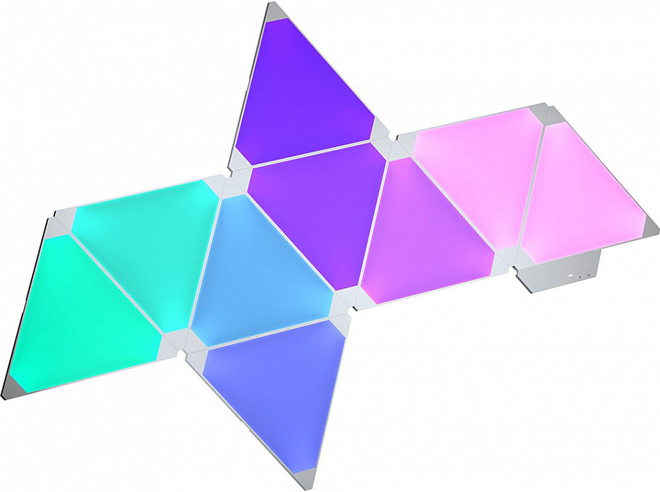 Система освещения Nanoleaf Aurora c дополнительным модулем Nanoleaf Rhythm купить в интернет-магазине icover