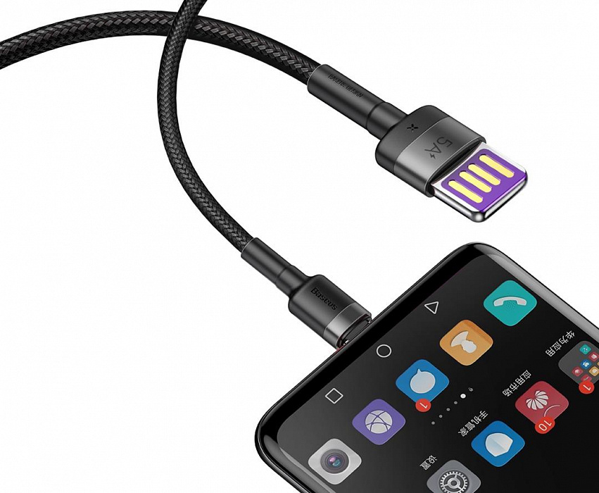 Кабель Baseus Cafule HW (CATKLF-PG1) USB/USB Type C 1m (Grey/Black) купить в интернет-магазине icover