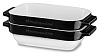 Набор прямоугольных керамических чаш для запекания KitchenAid Ceramic 2-Piece Stacking Mini Baker Set KBLR02MBOB (Onyx Black) купить в интернет-магазине icover