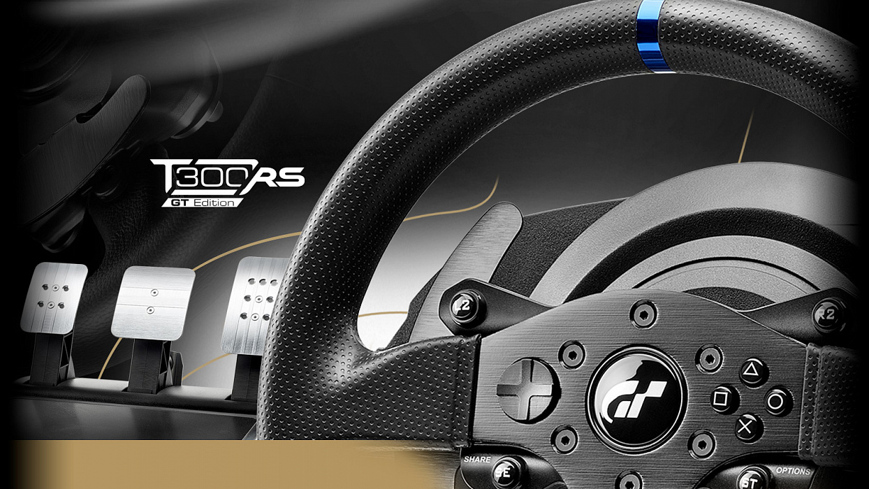 Руль Thrustmaster T300 RS GT Edition (4160681) для PS3/PS4/PC (Black) купить в интернет-магазине icover