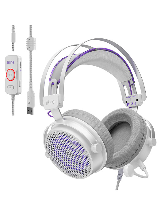Наушники мониторные Fifine H18V Gaming Headsets (White) купить в интернет-магазине icover