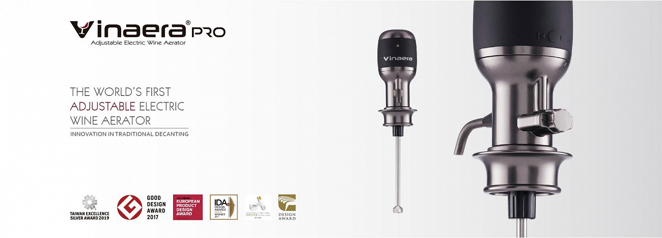 Аэратор для вина Vinaera Pro Adjustable Electric Wine Aerator MV7 (Grey) купить в интернет-магазине icover