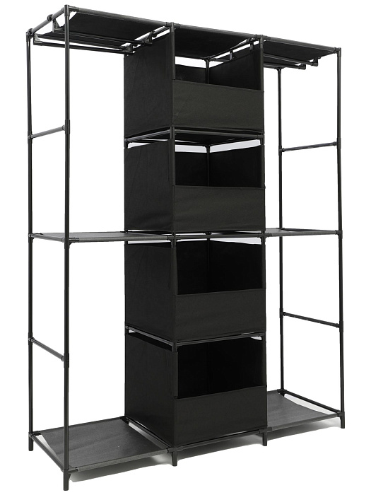 Вешалка напольная для одежды узкая с ящиками Ridberg 3.0 (Black) купить в интернет-магазине icover
