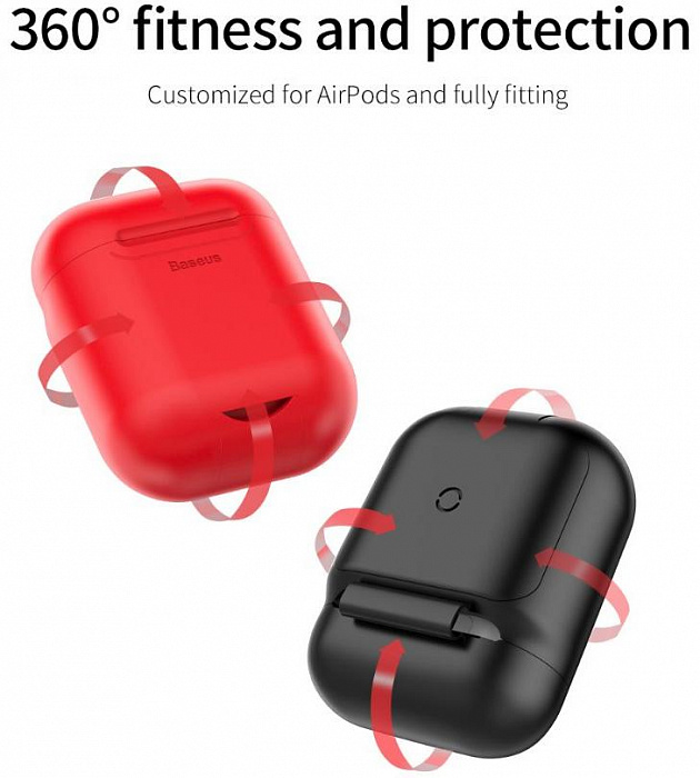 Комплект Apple AirPods + Baseus Wireless Charger Case (White/Black) купить в интернет-магазине icover