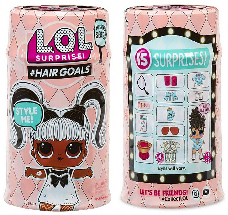 Кукла-сюрприз в капсуле LOL Surprise 5 Hairgoals 2+1 в подарок (556220K) купить в интернет-магазине icover
