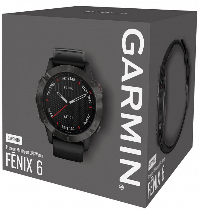 Спортивные часы Garmin Fenix 6 Sapphire 010-02158-11 (Grey/Black) купить в интернет-магазине icover