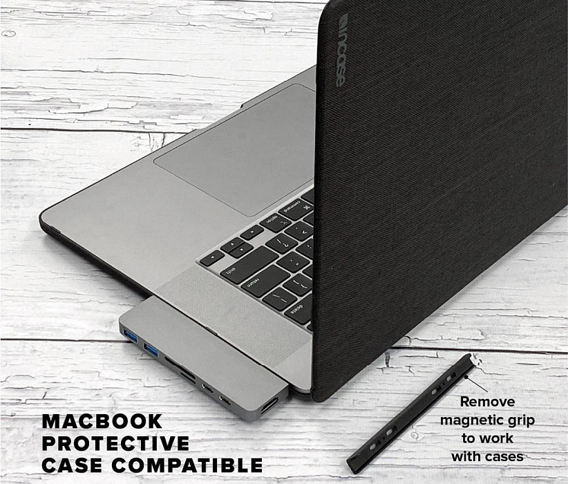 Хаб HyperDrive DUO 7-in-2 (Space Grey) купить в интернет-магазине icover