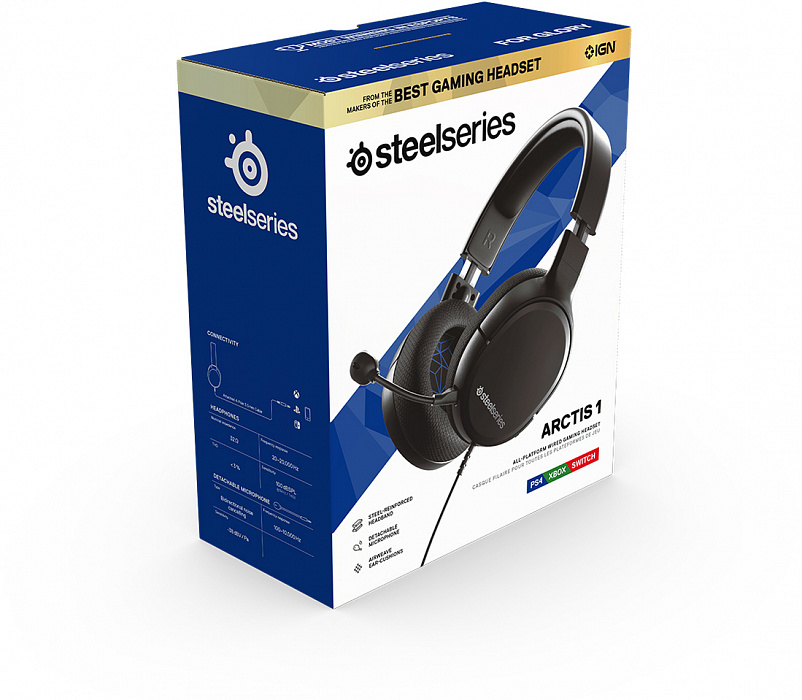 Игровая гарнитура Steelseries Arctis 1P для PlayStation (Black) купить в интернет-магазине icover