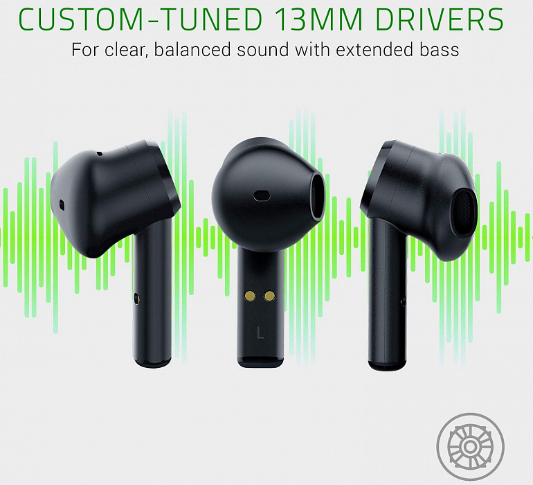 Беспроводные наушники Razer Hammerhead True Wireless RZ12-02970100-R3G1 (Black) купить в интернет-магазине icover