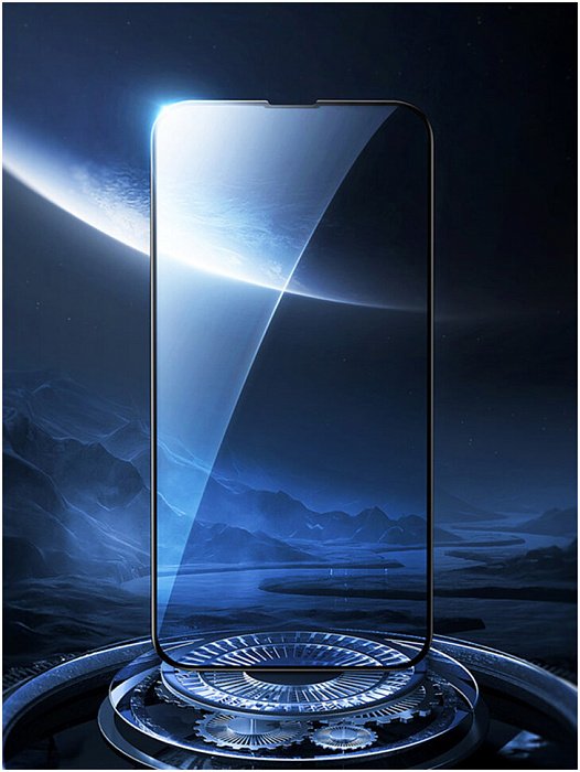 Защитное стекло Baseus Curved Crack-resistant edges 0.23 (SGQP020201) для iPhone 13 Pro Max (Black) купить в интернет-магазине icover