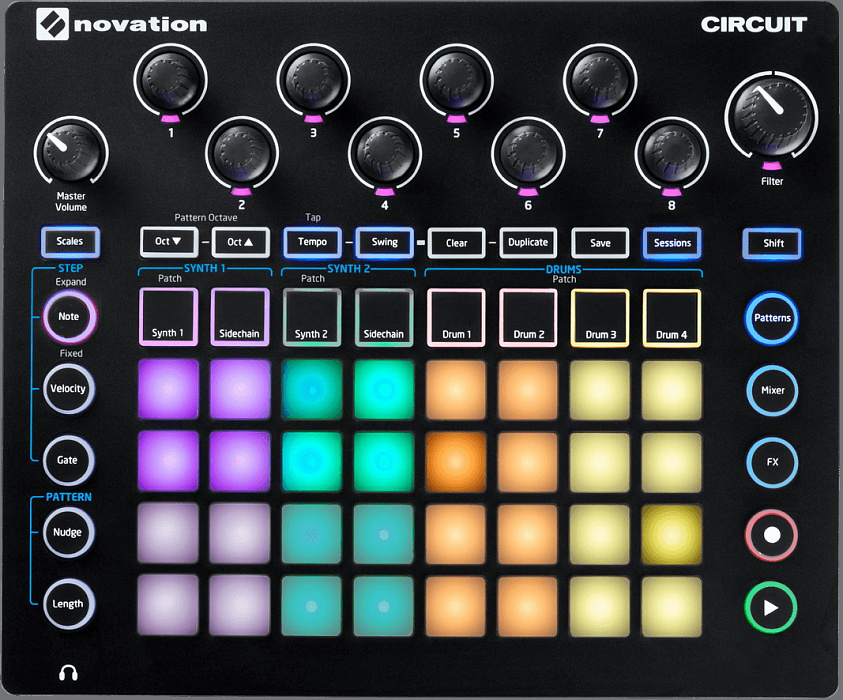 MIDI-контроллер Novation Circuit A061041 (Black) купить в интернет-магазине icover