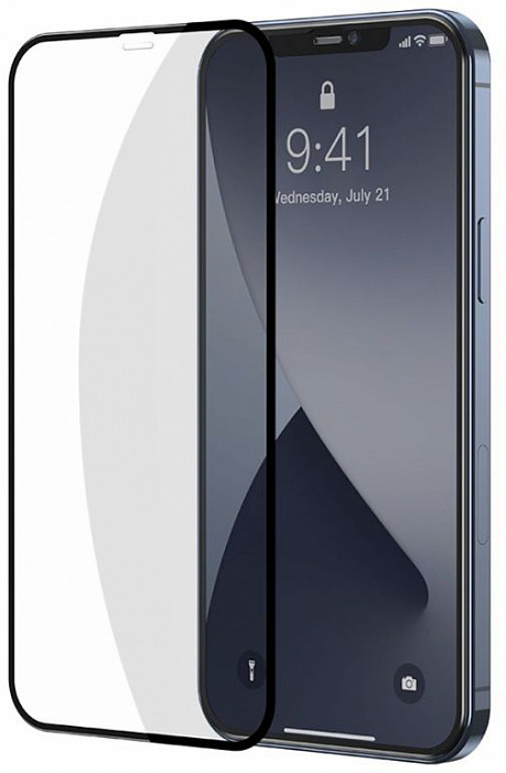 Защитное стекло Baseus Full-screen Curved Tempered 0.3mm (SGAPIPH67N-KA01) для iPhone 12 Pro Max (Black) купить в интернет-магазине icover