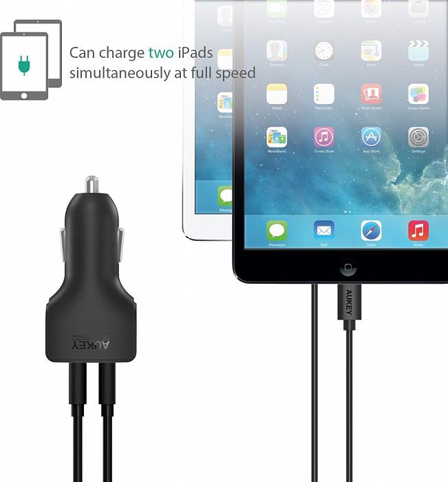 Автомобильное зарядное устройство Aukey CC-S3 (Black) купить в интернет-магазине icover