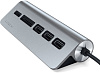 USB-концентратор Satechi Aluminum USB 3.0 Hub & Card Reader ST-TCHCRM (Space Gray) купить в интернет-магазине icover