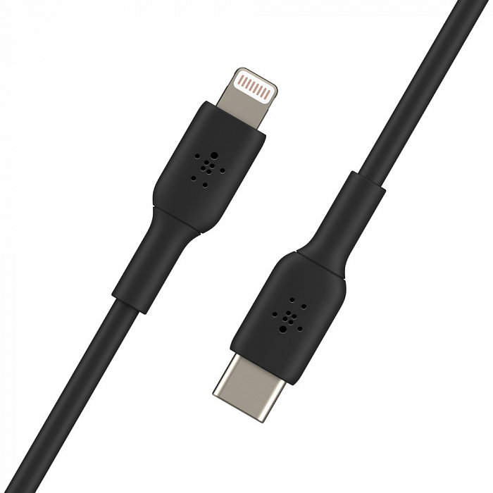 Кабель для iPhone, iPad Belkin Boost Charge USB-C/Lightning 1m CAA003bt1MBK (Black) купить в интернет-магазине icover