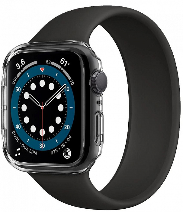 Чехол Spigen Thin Fit (ACS02814) для Apple Watch Series SE/4/5/6 44 mm (Crystal Clear) купить в интернет-магазине icover