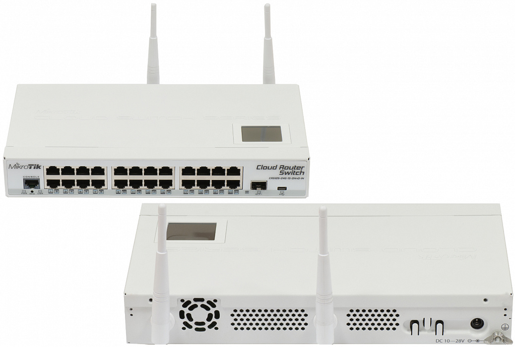 MikroTik RouterBOARD (CRS125-24G-1S-2HnD-IN) - управляемый коммутатор с поддержкой 3G/4G модемов (White) купить в интернет-магазине icover