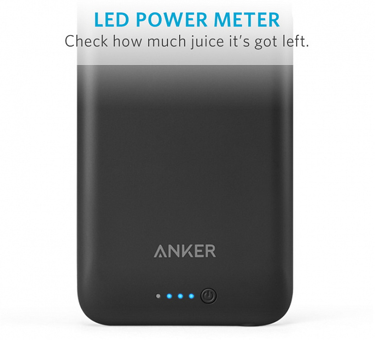 Anker Ultra-Slim Battery Case 2850mAh (A1405011) - ультратонкий чехол-аккумулятор для iPhone 6/6S (Black) купить в интернет-магазине icover