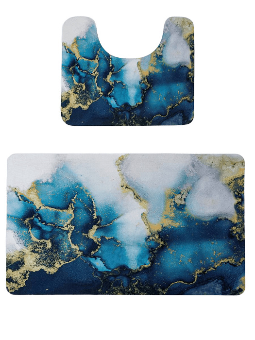 Набор ковриков для ванной Ridberg 50x80, 45x38 (Blue Marble) купить в интернет-магазине icover