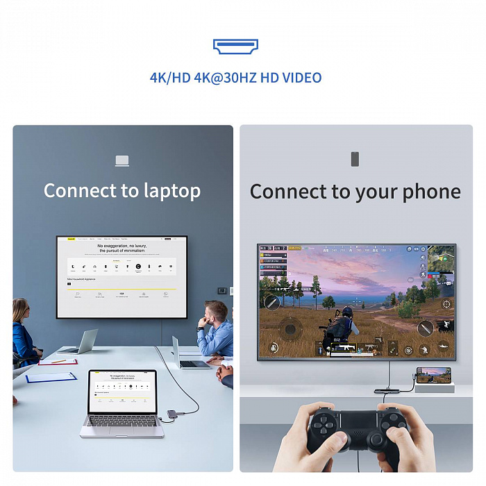USB-концентратор Baseus Mirror Series Multifunctional Wireless Charger USB-C CAHUB-AZ0G (Black) купить в интернет-магазине icover