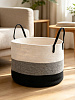 Тканевая корзина Ridberg 51*33 (White/Brown/Black) купить в интернет-магазине icover