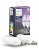 Умная светодиодная лампа Philips Hue White and Color Ambiance E14 (2 штуки) купить в интернет-магазине icover