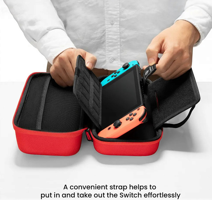 Чехол Tomtoc Travel Case для Nintendo Switch/OLED (Red) купить в интернет-магазине icover