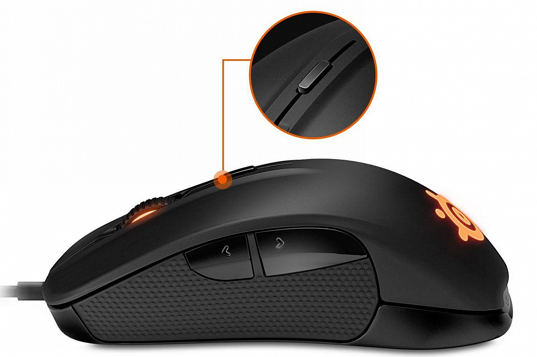 Steelseries Rival 300 (62351) - проводная мышь (Black) купить в интернет-магазине icover