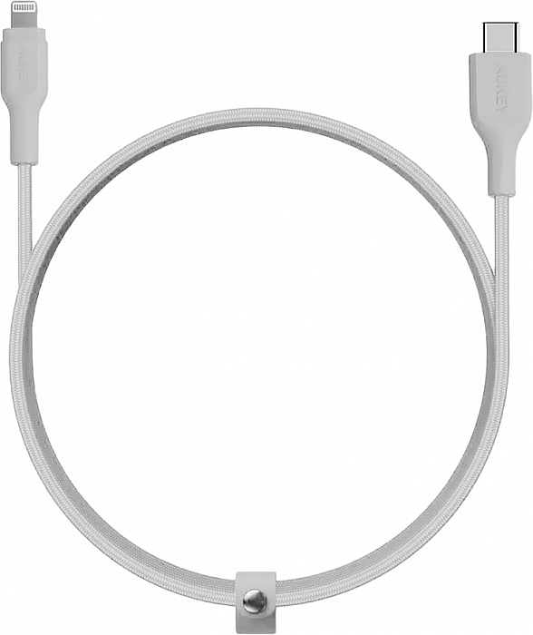 Кабель для iPod, iPhone, iPad Aukey Braided Nylon (CB-CL2) USB-C to Lightning 2m (White) купить в интернет-магазине icover