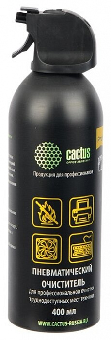 Пневматический очиститель Cactus CSP-Air400AL негорючий для очистки техники 400ml (Black) купить в интернет-магазине icover