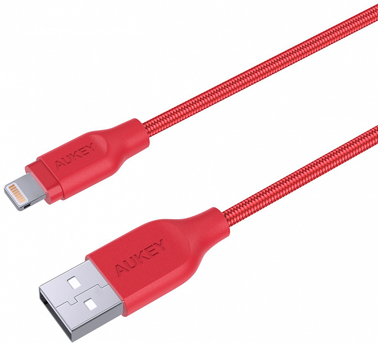 Кабель для iPod, iPhone, iPad Aukey CB-AL1 USB to Lightning 1.2m (Red) купить в интернет-магазине icover