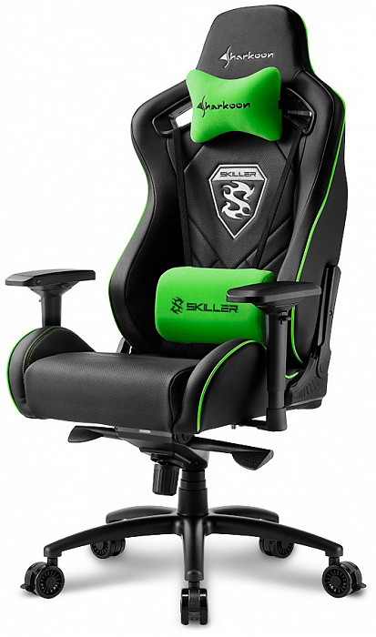 Игровое кресло Sharkoon Skiller SGS4 (Black/Green) купить в интернет-магазине icover