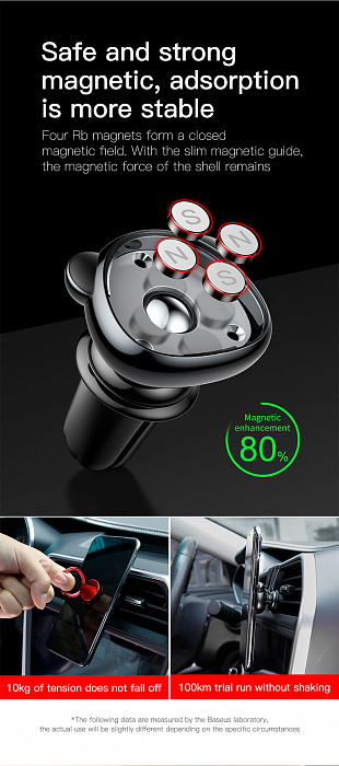 Автомобильный держатель Baseus Bear Magnetic Car Bracket SUBR-A09 (Red) купить в интернет-магазине icover