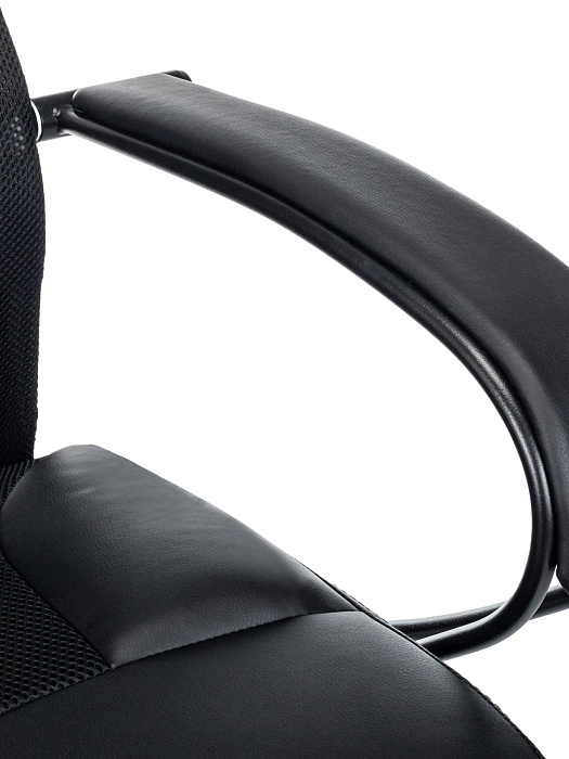 Кресло руководителя Бюрократ CH-NOVA LUX сетка/ткань/экокожа/пластик (Black) купить в интернет-магазине icover