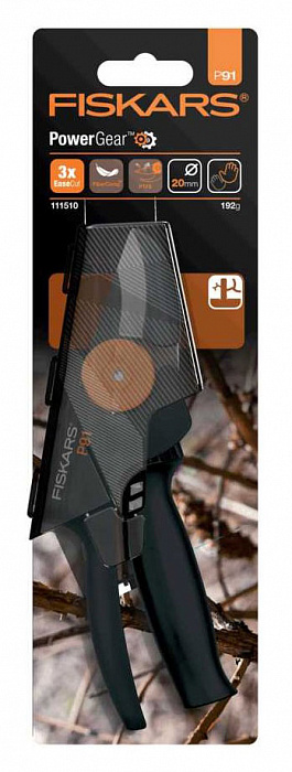 Fiskars P91 (111510) - контактный секатор с силовым приводом (Black) купить в интернет-магазине icover