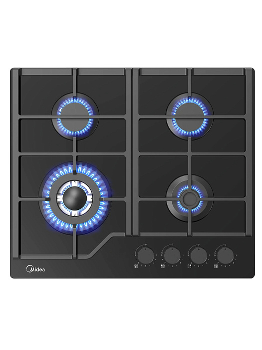 Газовая варочная поверхность Midea MG693TGB 2120113 (Black) купить в интернет-магазине icover