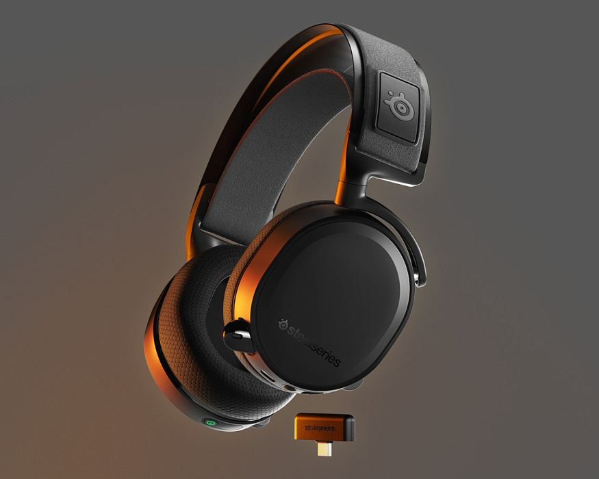 Игровые беспроводные наушники SteelSeries Arctis 7+ SS61470 (Black) купить в интернет-магазине icover