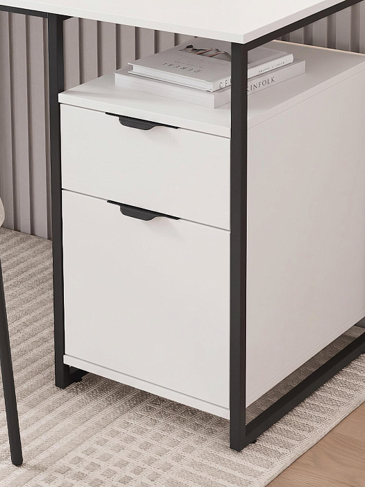 Стол письменный лофт RIDBERG NEVADA  (White/Black) купить в интернет-магазине icover