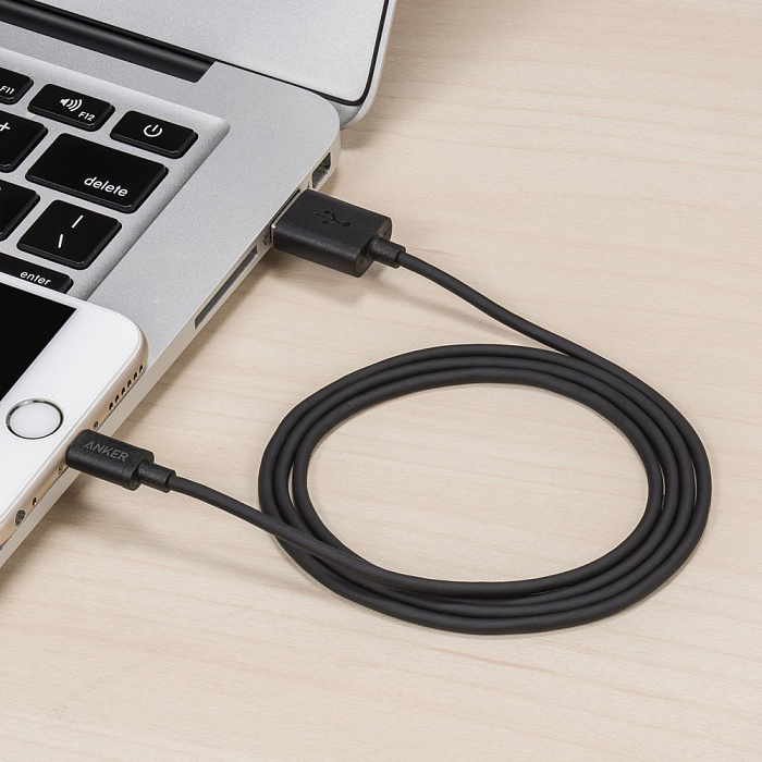 Дата-кабель для iPod, iPhone, iPad Anker Powerline 0.9m USB-Lightning A7101H12 (Black) купить в интернет-магазине icover