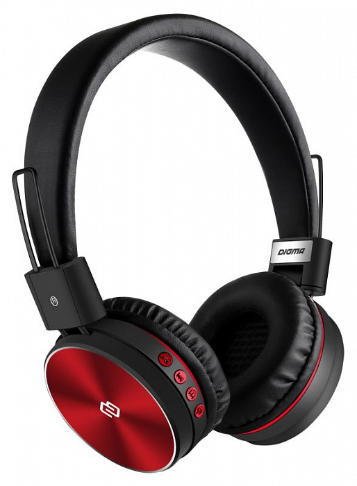 Bluetooth-наушники Digma BT-12 с микрофоном (Red/Black) купить в интернет-магазине icover