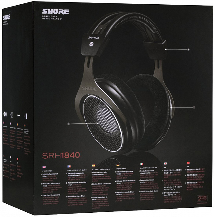 Shure SRH1840 - профессиональные наушники (Black) купить в интернет-магазине icover