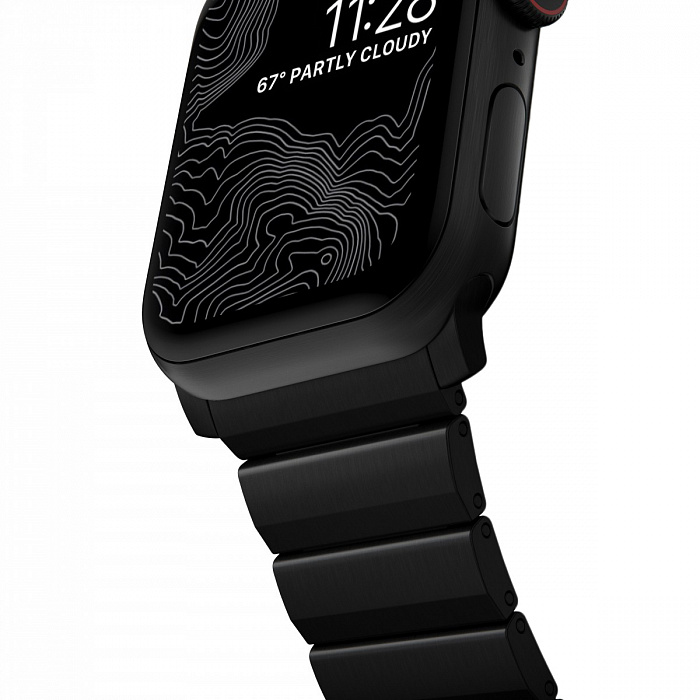 Ремешок Nomad Titanium Band v2 для Apple Watch Series SE/6/2/3/4 42/44 mm (Black) купить в интернет-магазине icover