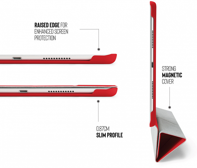 Чехол Pipetto Origami (P043-53-4) для iPad Air/Pro 10.5" (Red) купить в интернет-магазине icover