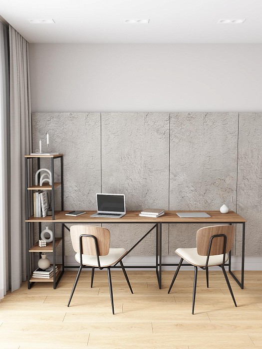 Стол письменный угловой лофт RIDBERG ФЛОРИДА (Oak/Black) купить в интернет-магазине icover