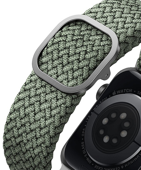 Ремешок Uniq Aspen Strap Braided для Apple Watch 41/40/38 mm (Green) купить в интернет-магазине icover