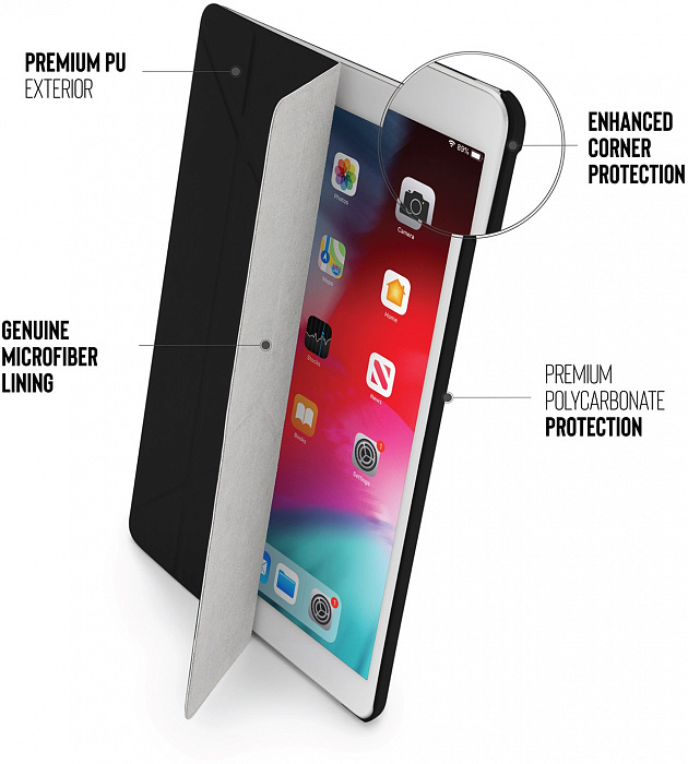 Чехол Pipetto Origami (P043-49-4) для iPad Air/Pro 10.5" (Black) купить в интернет-магазине icover